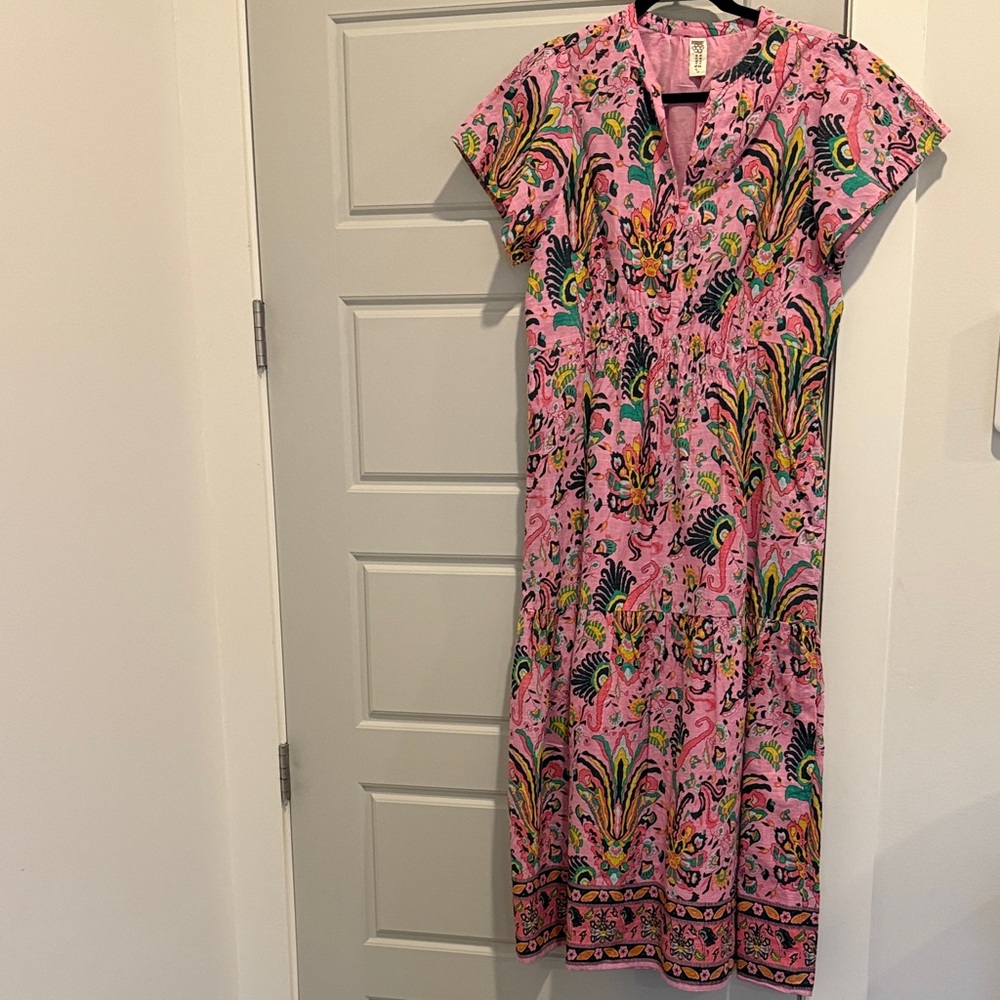 Uncle Frank Vibrant Pink Floral Maxi Dress